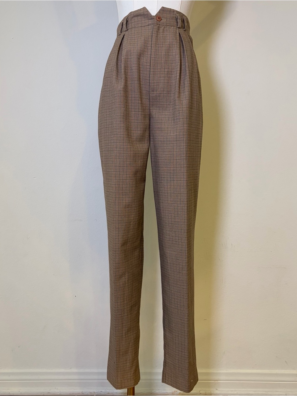 VINTAGE Mixed Blues High Waisted Pleated Trousers | XS | Excellent Cond!